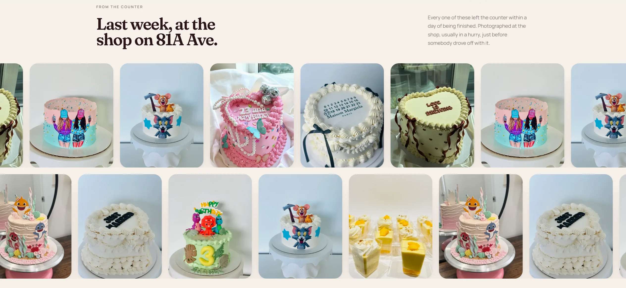 Rj's Cake Shop screen 2