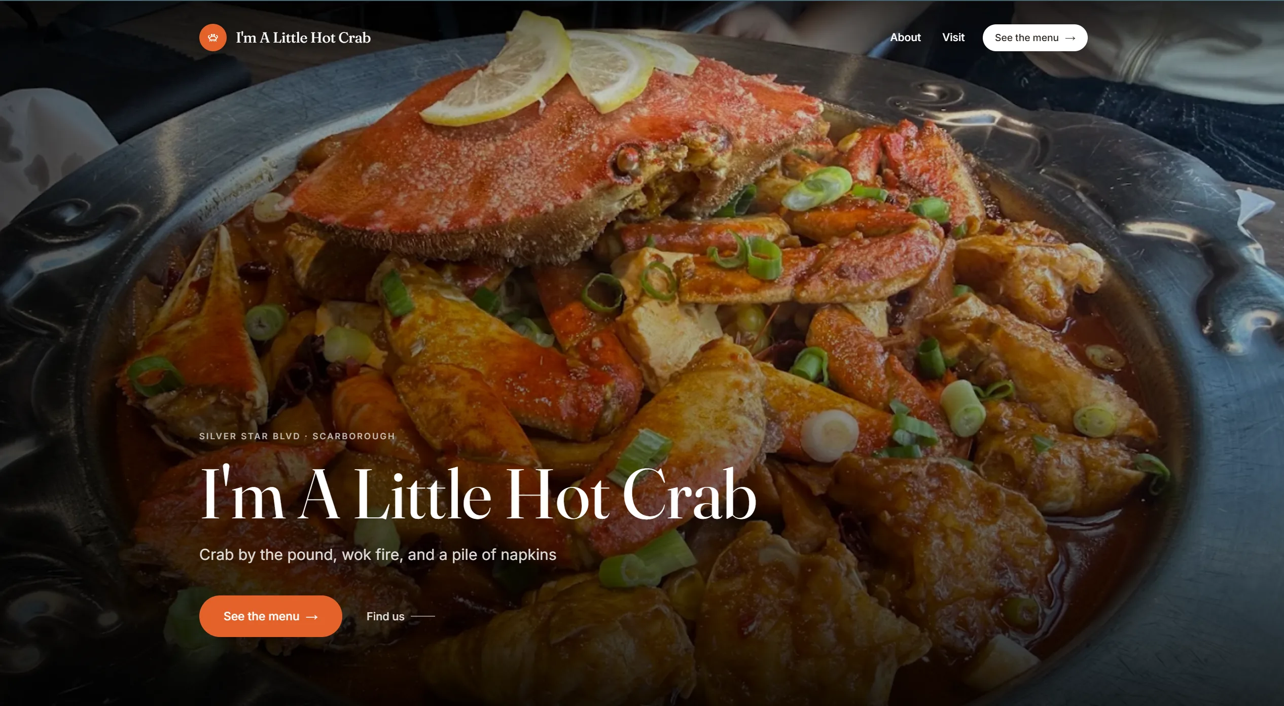 I'm A Little Hot Crab homepage screenshot